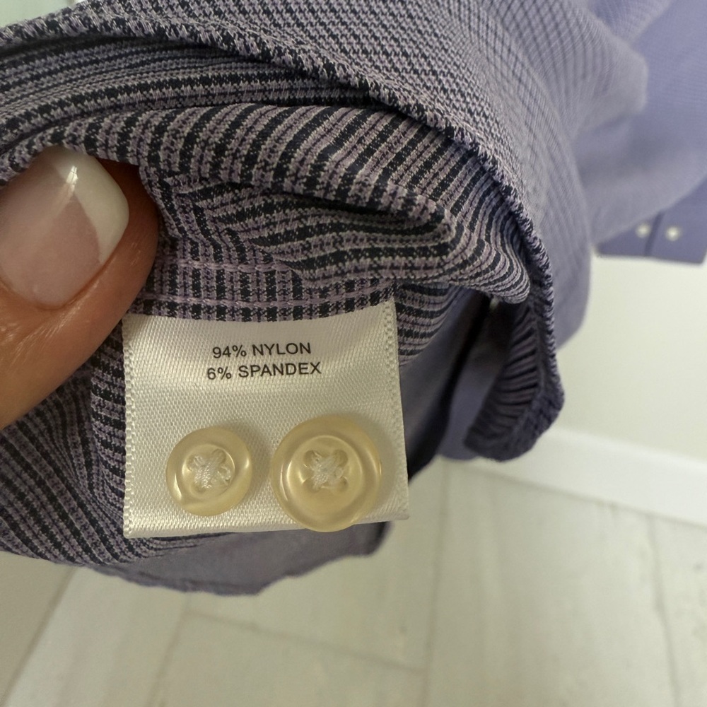 Peter Millar Men's Button-Down Shirt in Purple - Picture 9 of 12